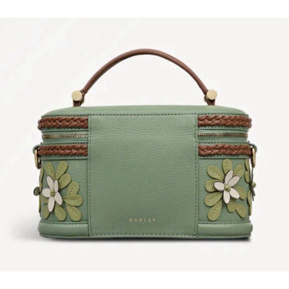 Radley London LUNAR NEW YEAR Zip Around Crossbody Bag Purse Green Leather NWT - Picture 3 of 4